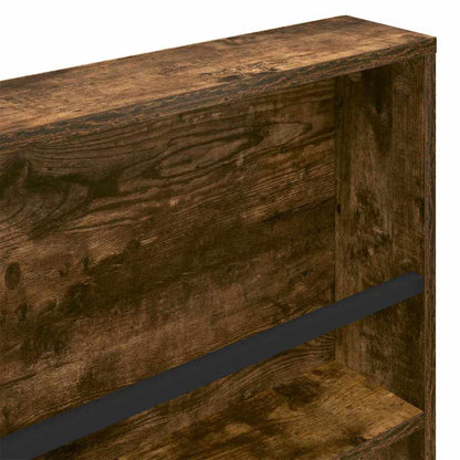 Magazinregal mit Regal 2 pcs Geräucherte Eiche 100 x 12 x 70 cm