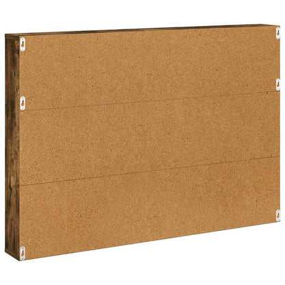 Magazinregal mit Regal 2 pcs Geräucherte Eiche 100 x 12 x 70 cm