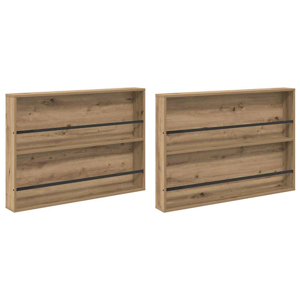Magazinregal 2 pcs Artisan-Eiche 100 x 12 x 70 cm Holzwerkstoff