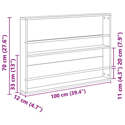 Magazinregal 2 pcs Artisan-Eiche 100 x 12 x 70 cm Holzwerkstoff