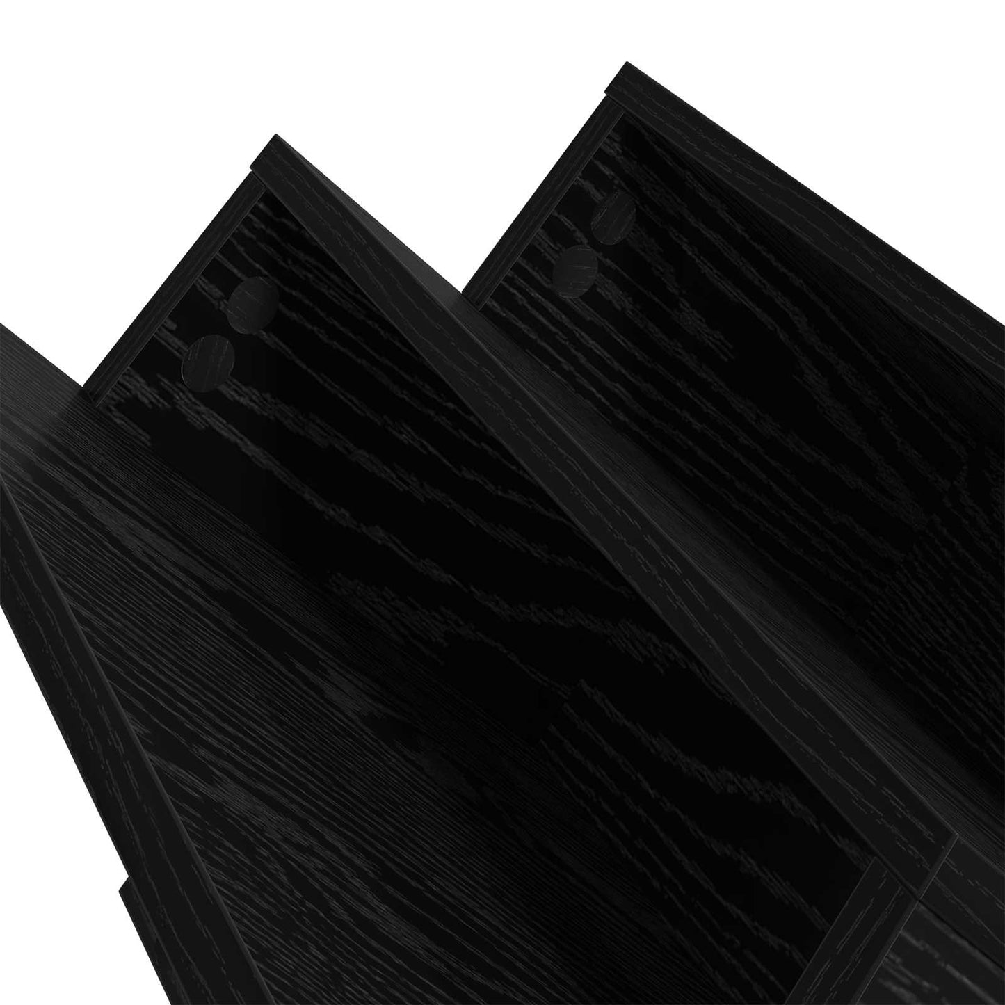 Magazinregal mit Regal Schwarz Eichen-Optik 53 x 40 x 28.5 cm