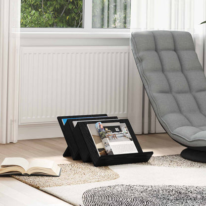 Magazinregal mit Regal Schwarz Eichen-Optik 53 x 40 x 28.5 cm