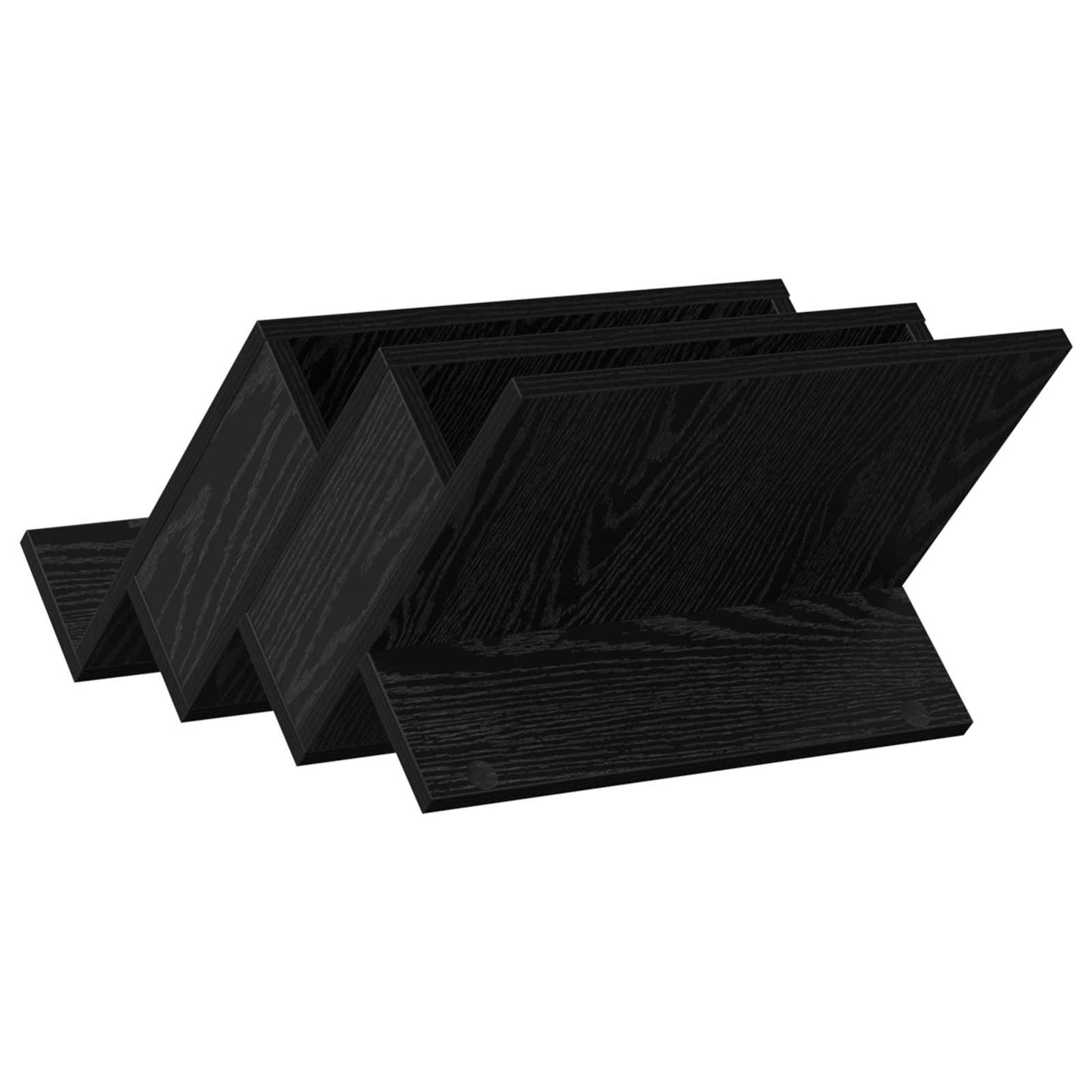 Magazinregal mit Regal Schwarz Eichen-Optik 53 x 40 x 28.5 cm