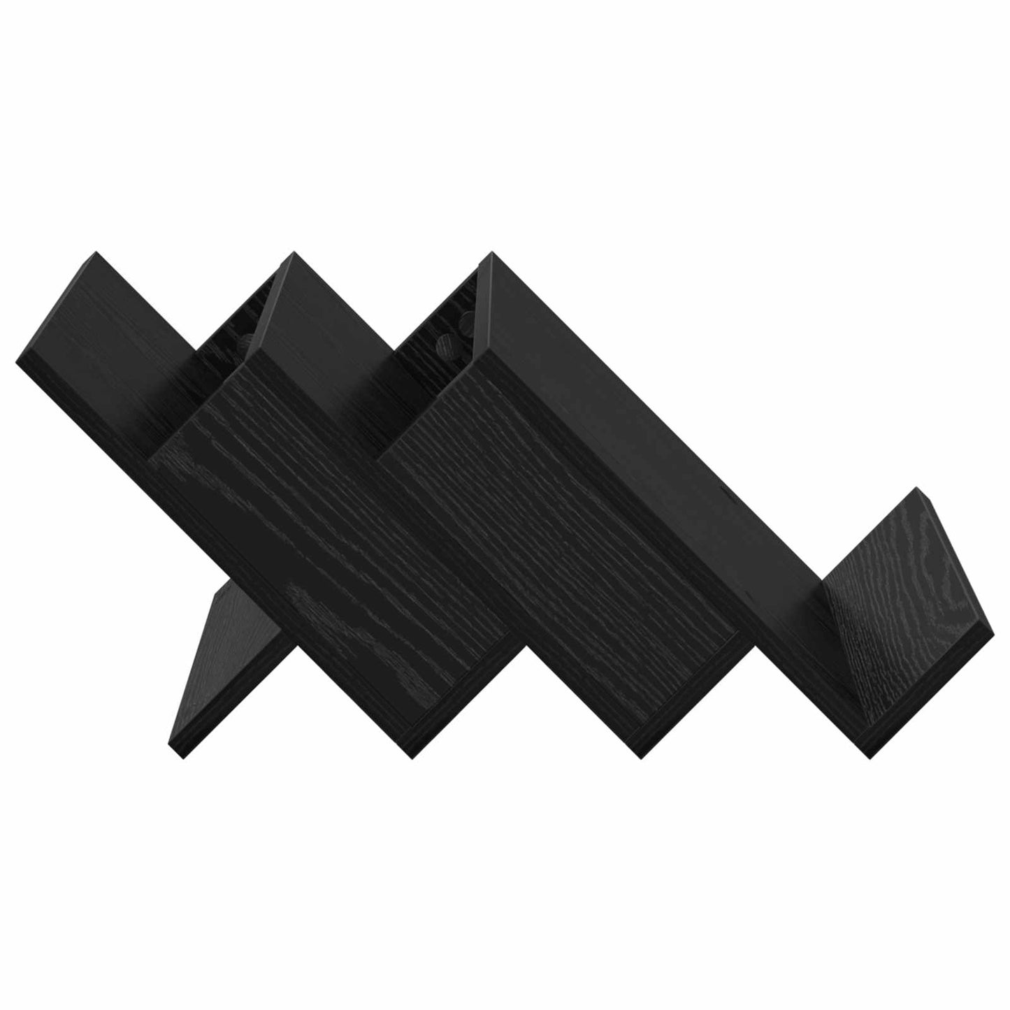 Magazinregal mit Regal Schwarz Eichen-Optik 53 x 40 x 28.5 cm