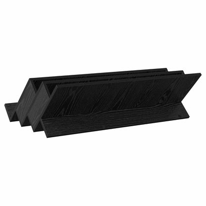 Magazinregal mit Regal Schwarz Eichen-Optik 90 x 53 x 28,5 cm