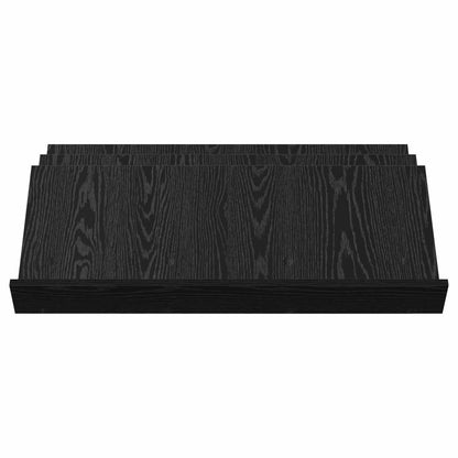 Magazinregal mit Regal Schwarz Eichen-Optik 90 x 53 x 28,5 cm