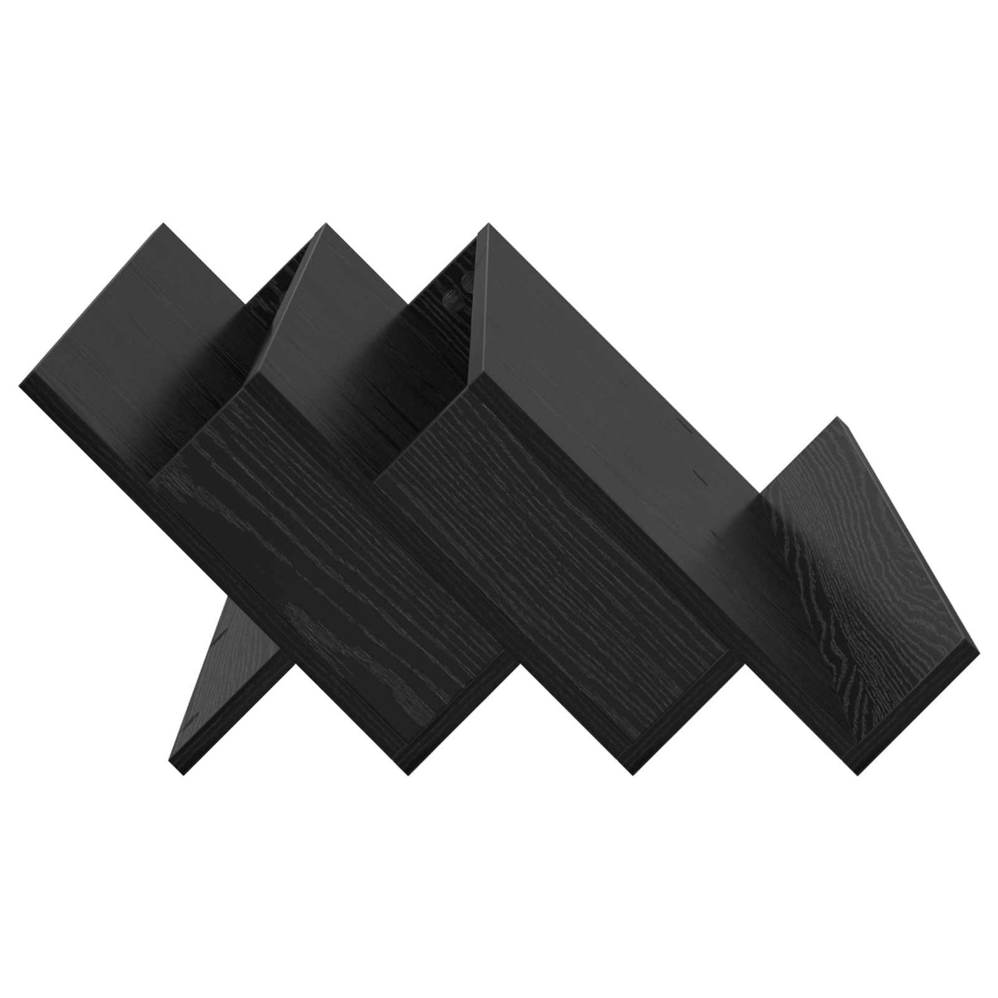 Magazinregal mit Regal Schwarz Eichen-Optik 90 x 53 x 28,5 cm