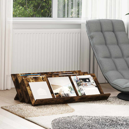 Magazinregal Geräucherte Eiche 90 x 53 x 28,5 cm Holzwerkstoff