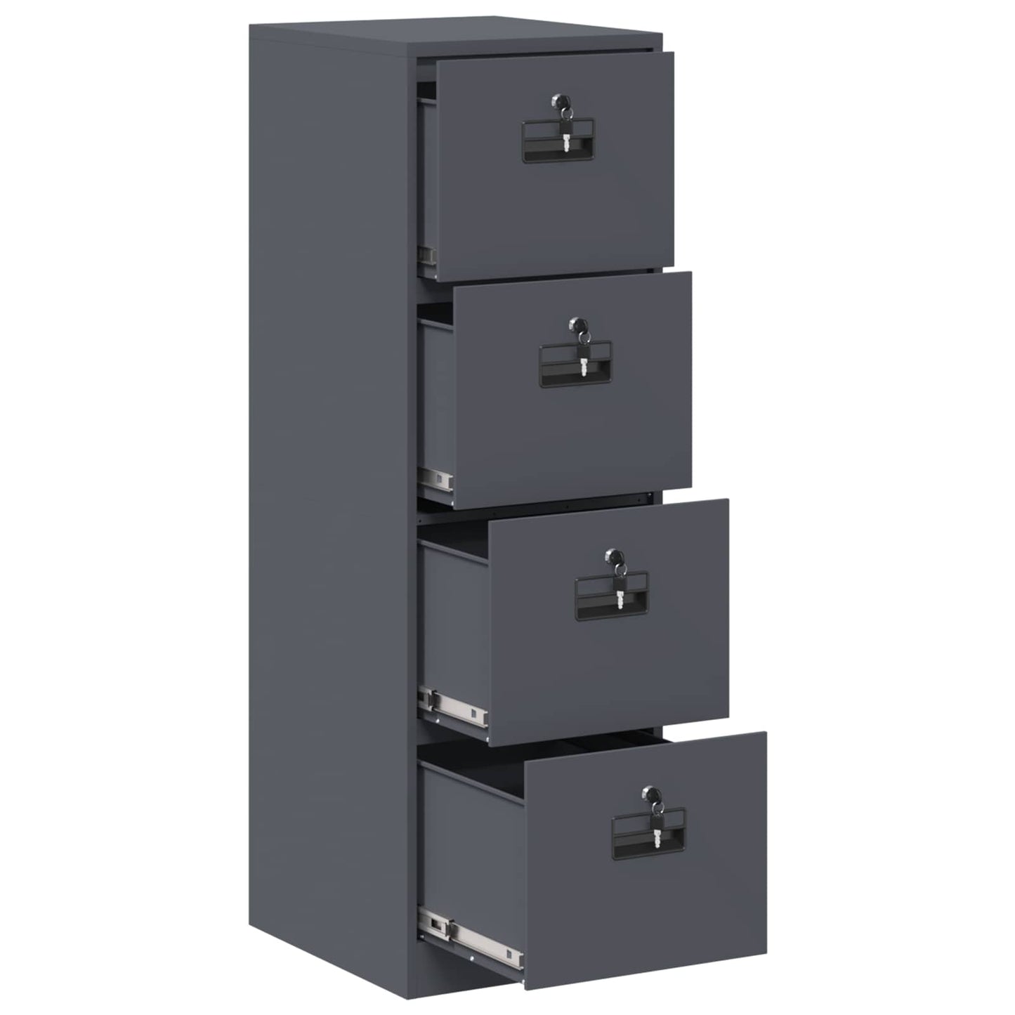 vidaXL Aktenschrank mit Schubladen 2 pcs Anthrazit 44 x 50 x 106,5 cm