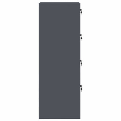 vidaXL Aktenschrank mit Schubladen 2 pcs Anthrazit 44 x 50 x 106,5 cm