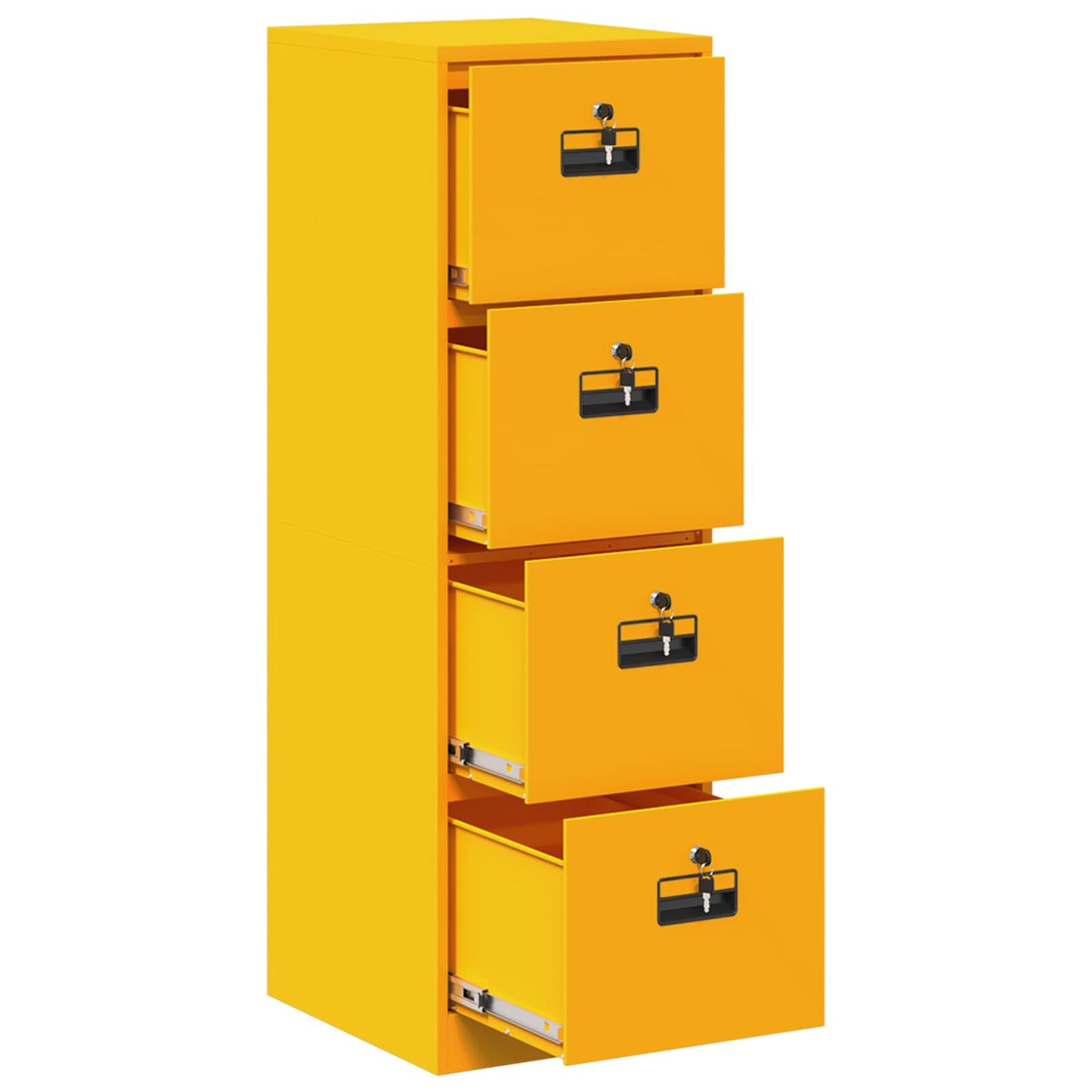 vidaXL Aktenschrank mit Schubladen 2 pcs Senfgelb 44 x 50 x 106,5 cm