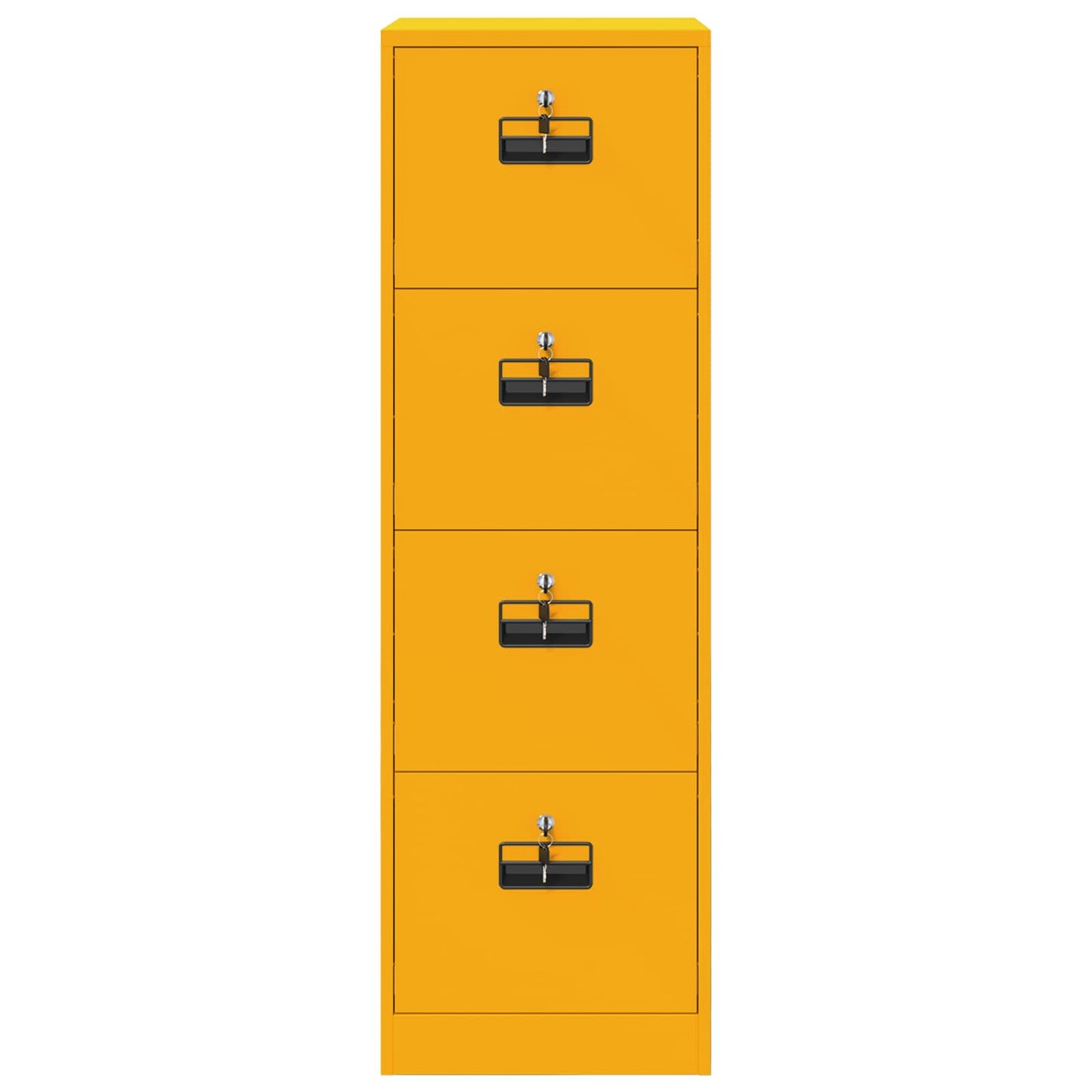 vidaXL Aktenschrank mit Schubladen 2 pcs Senfgelb 44 x 50 x 106,5 cm