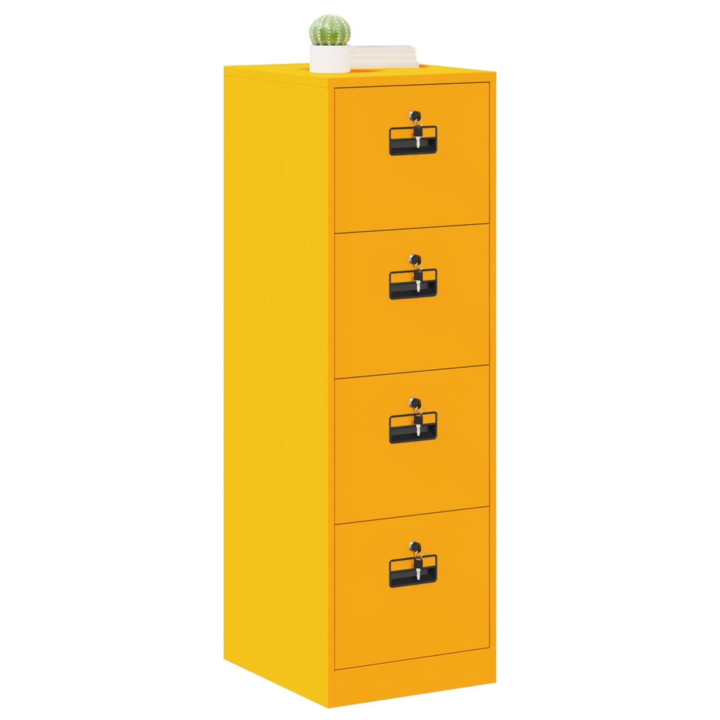 vidaXL Aktenschrank mit Schubladen 2 pcs Senfgelb 44 x 50 x 106,5 cm