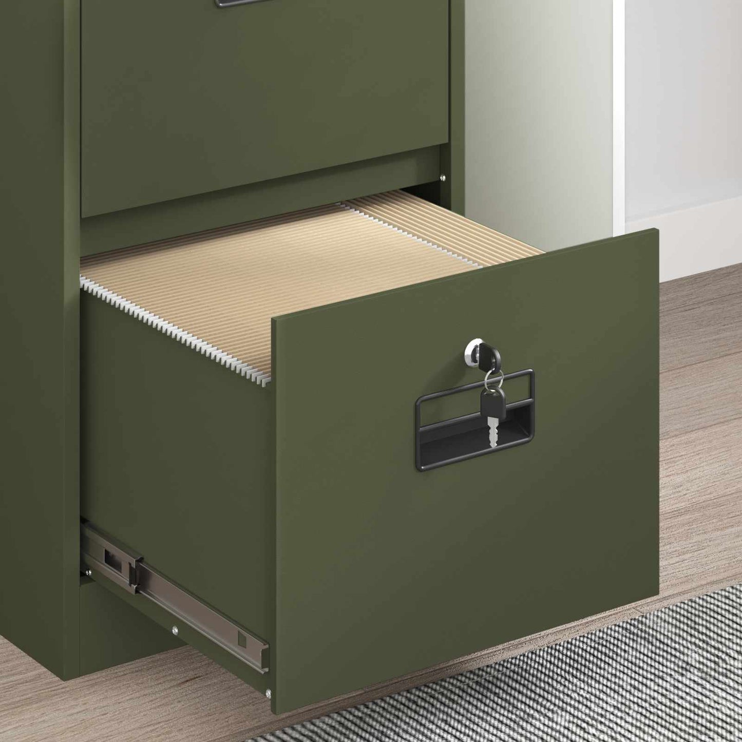 Aktenschrank mit Schubladen 2 pcs Olive Grün 44 x 50 x 106,5 cm