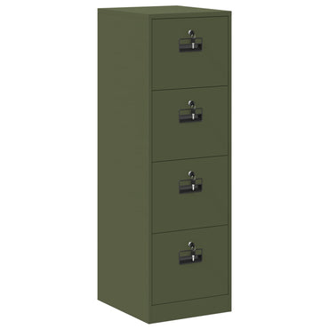 vidaXL Aktenschrank mit Schubladen 2 pcs Olive Grün 44 x 50 x 106,5 cm