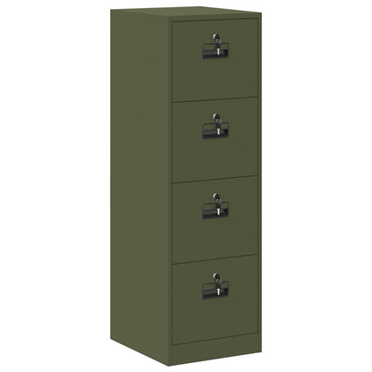 Aktenschrank mit Schubladen 2 pcs Olive Grün 44 x 50 x 106,5 cm