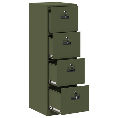 Aktenschrank mit Schubladen 2 pcs Olive Grün 44 x 50 x 106,5 cm