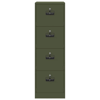 Aktenschrank mit Schubladen 2 pcs Olive Grün 44 x 50 x 106,5 cm