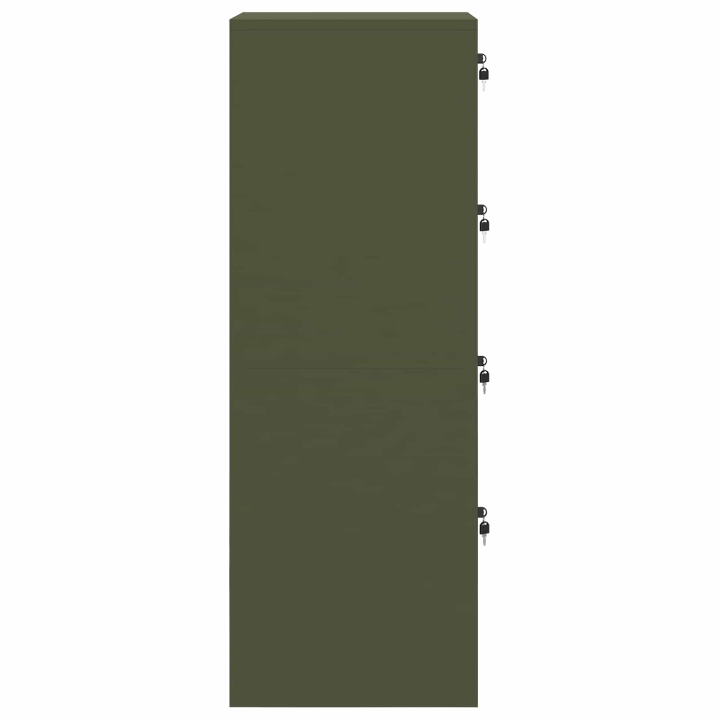 Aktenschrank mit Schubladen 2 pcs Olive Grün 44 x 50 x 106,5 cm