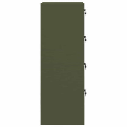 Aktenschrank mit Schubladen 2 pcs Olive Grün 44 x 50 x 106,5 cm