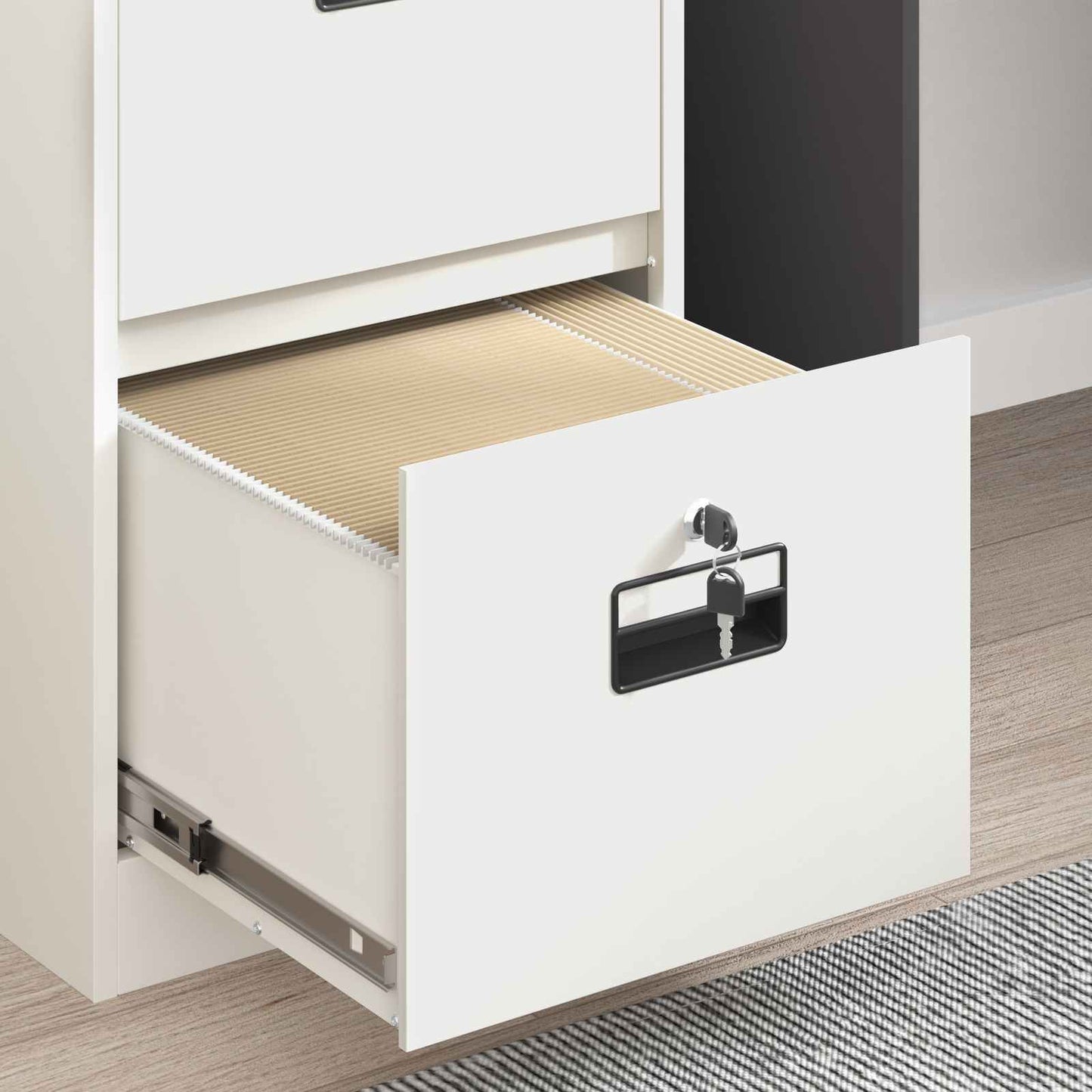 vidaXL Aktenschrank 2 pcs Weiß 44 x 50 x 106,5 cm Kaltgewalzter Stahl