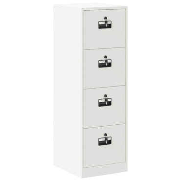 vidaXL Aktenschrank 2 pcs Weiß 44 x 50 x 106,5 cm Kaltgewalzter Stahl
