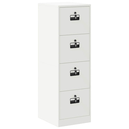 vidaXL Aktenschrank 2 pcs Weiß 44 x 50 x 106,5 cm Kaltgewalzter Stahl