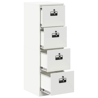 vidaXL Aktenschrank 2 pcs Weiß 44 x 50 x 106,5 cm Kaltgewalzter Stahl