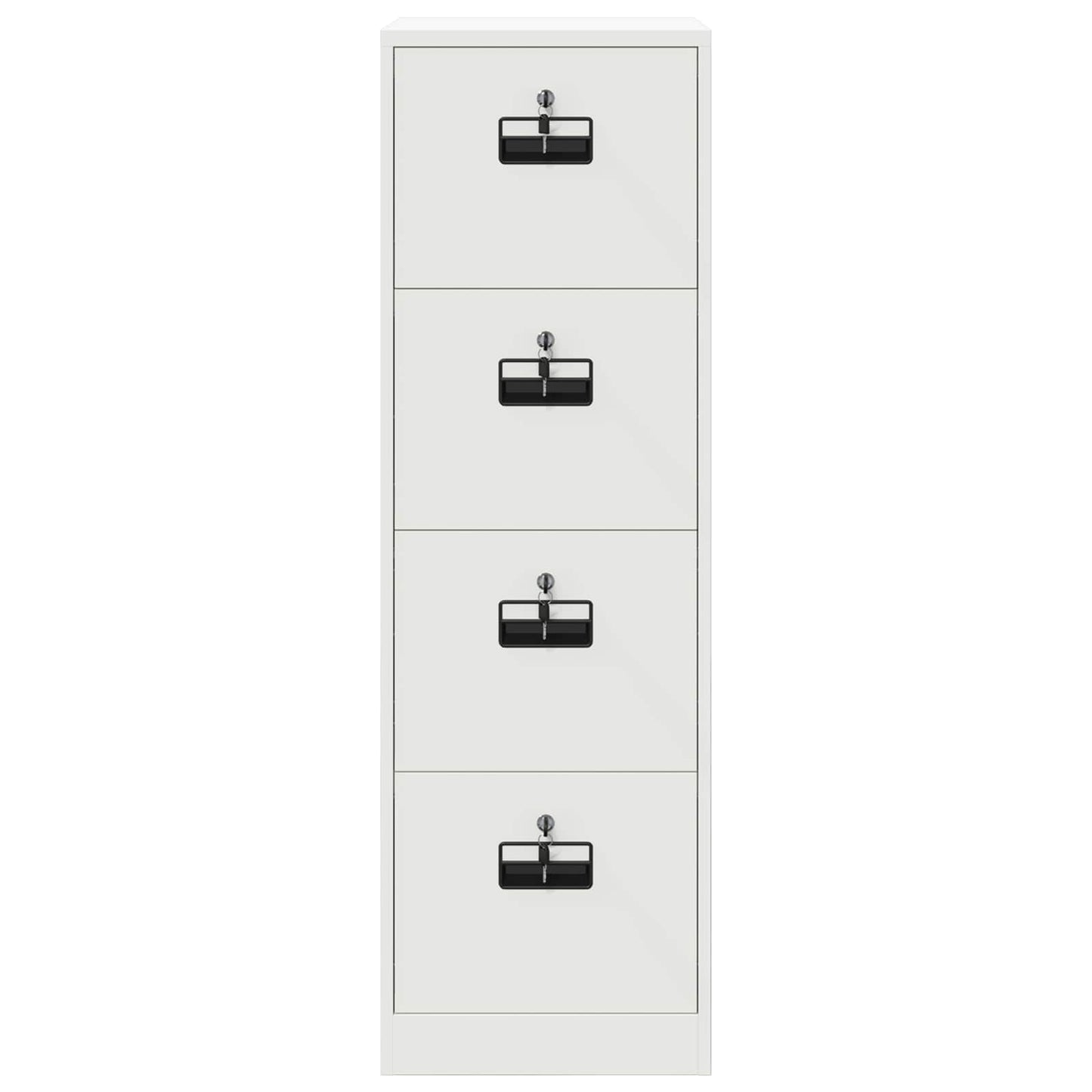 vidaXL Aktenschrank 2 pcs Weiß 44 x 50 x 106,5 cm Kaltgewalzter Stahl
