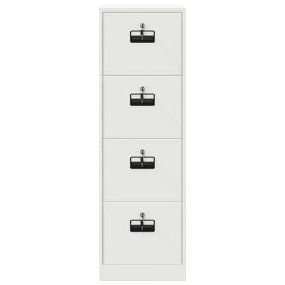 vidaXL Aktenschrank 2 pcs Weiß 44 x 50 x 106,5 cm Kaltgewalzter Stahl