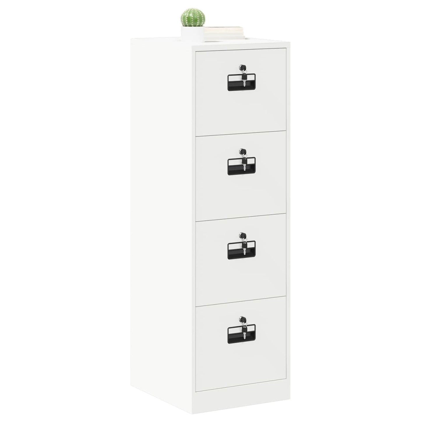 vidaXL Aktenschrank 2 pcs Weiß 44 x 50 x 106,5 cm Kaltgewalzter Stahl