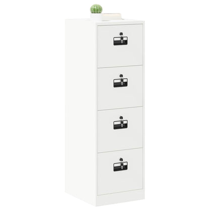 vidaXL Aktenschrank 2 pcs Weiß 44 x 50 x 106,5 cm Kaltgewalzter Stahl