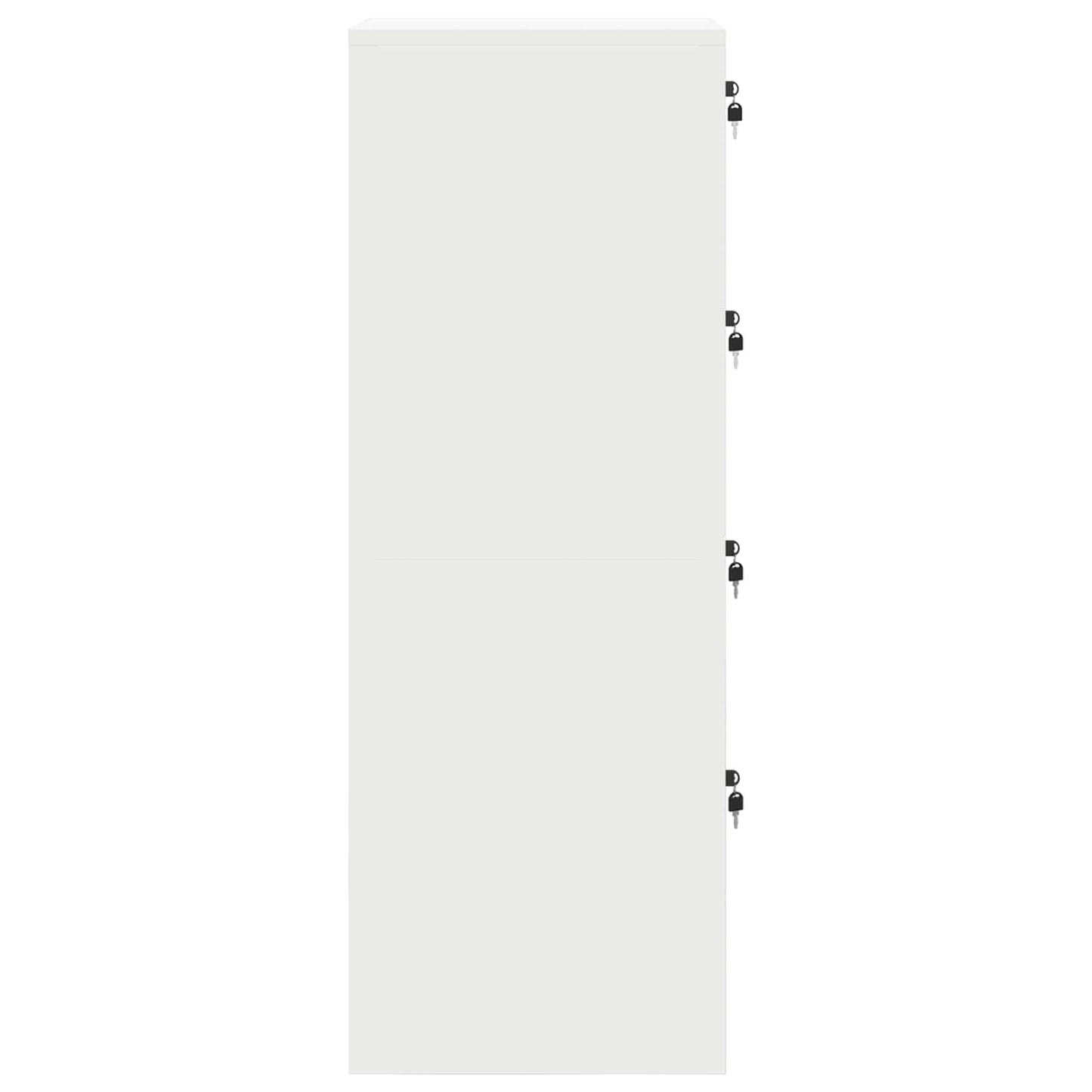 vidaXL Aktenschrank 2 pcs Weiß 44 x 50 x 106,5 cm Kaltgewalzter Stahl