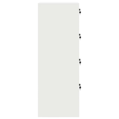 vidaXL Aktenschrank 2 pcs Weiß 44 x 50 x 106,5 cm Kaltgewalzter Stahl