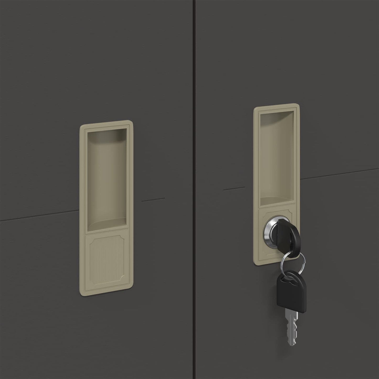 Aufbewahrungsschrank Schwarz 90 x 40 x 140 cm Stahl