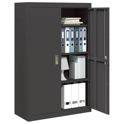 Aufbewahrungsschrank Schwarz 90 x 40 x 140 cm Stahl