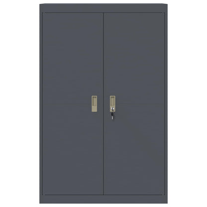 Aufbewahrungsschrank Anthrazit 90 x 40 x 140 cm Stahl