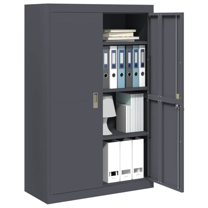 Aufbewahrungsschrank Anthrazit 90 x 40 x 140 cm Stahl