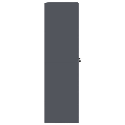 Aufbewahrungsschrank Anthrazit 90 x 40 x 140 cm Stahl