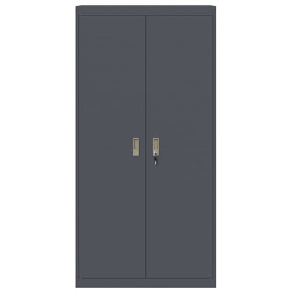 Aufbewahrungsschrank Anthrazit 90 x 40 x 180 cm Stahl