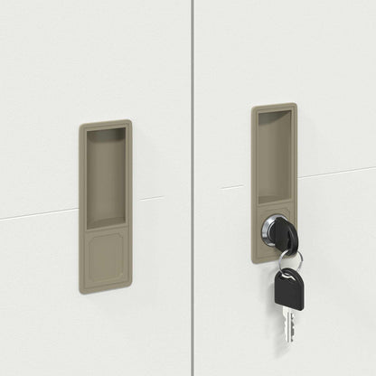 Aufbewahrungsschrank Weiß 90 x 40 x 180 cm Stahl