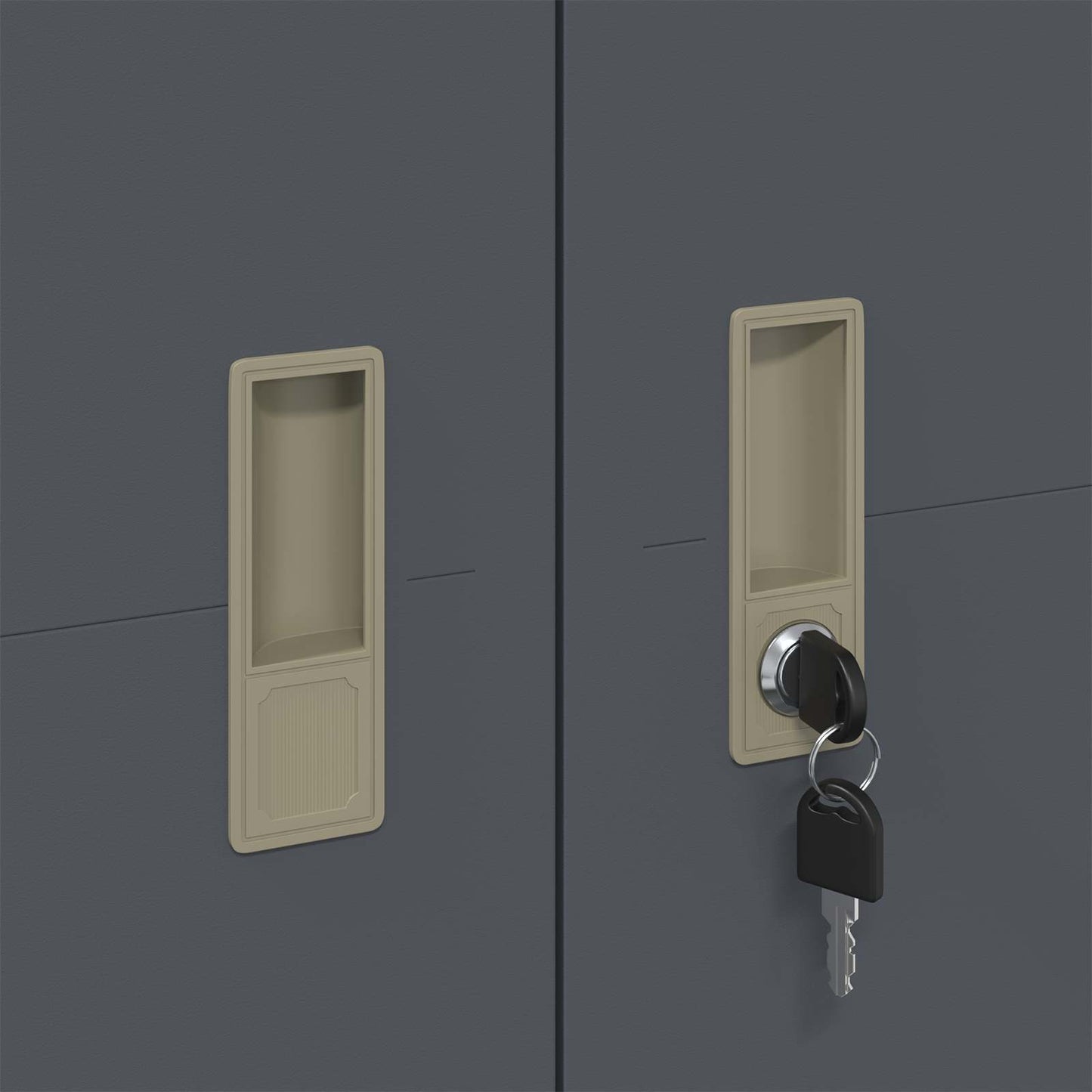 Aufbewahrungsschrank Anthrazit 90 x 40 x 200 cm Stahl