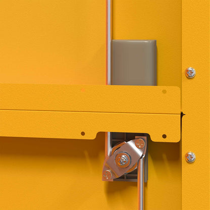 Aufbewahrungsschrank Senfgelb 90 x 40 x 200 cm Stahl