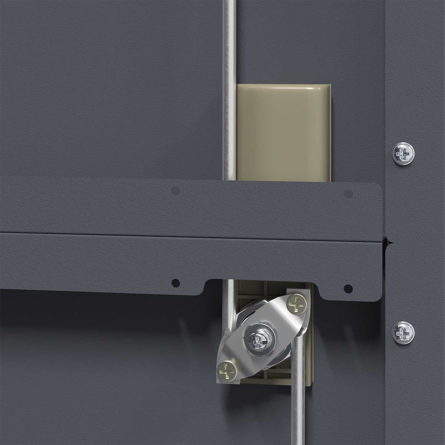 Aufbewahrungsschrank Anthrazit 80 x 40 x 140 cm Stahl