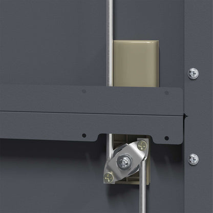 Aufbewahrungsschrank Anthrazit 80 x 40 x 140 cm Stahl