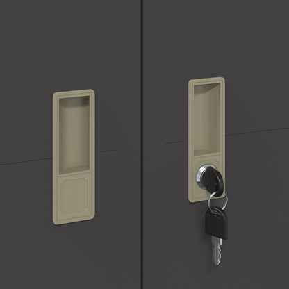 Aufbewahrungsschrank Schwarz 80 x 40 x 180 cm Stahl