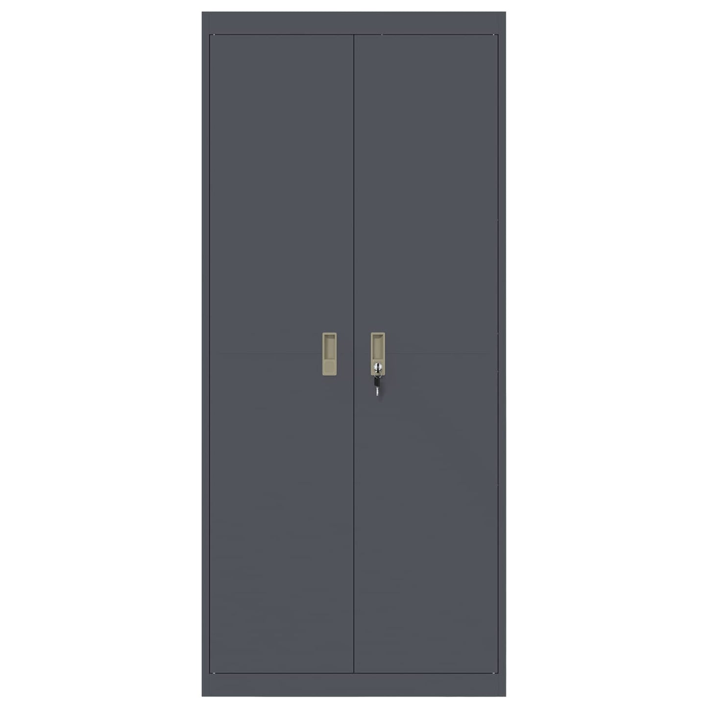 Aufbewahrungsschrank Anthrazit 80 x 40 x 180 cm Stahl