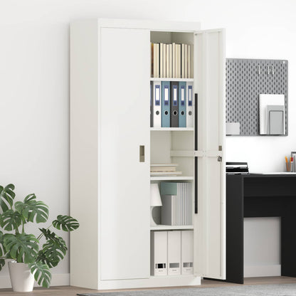 Aufbewahrungsschrank Weiß 80 x 40 x 180 cm Stahl