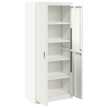 Aufbewahrungsschrank Weiß 80 x 40 x 180 cm Stahl