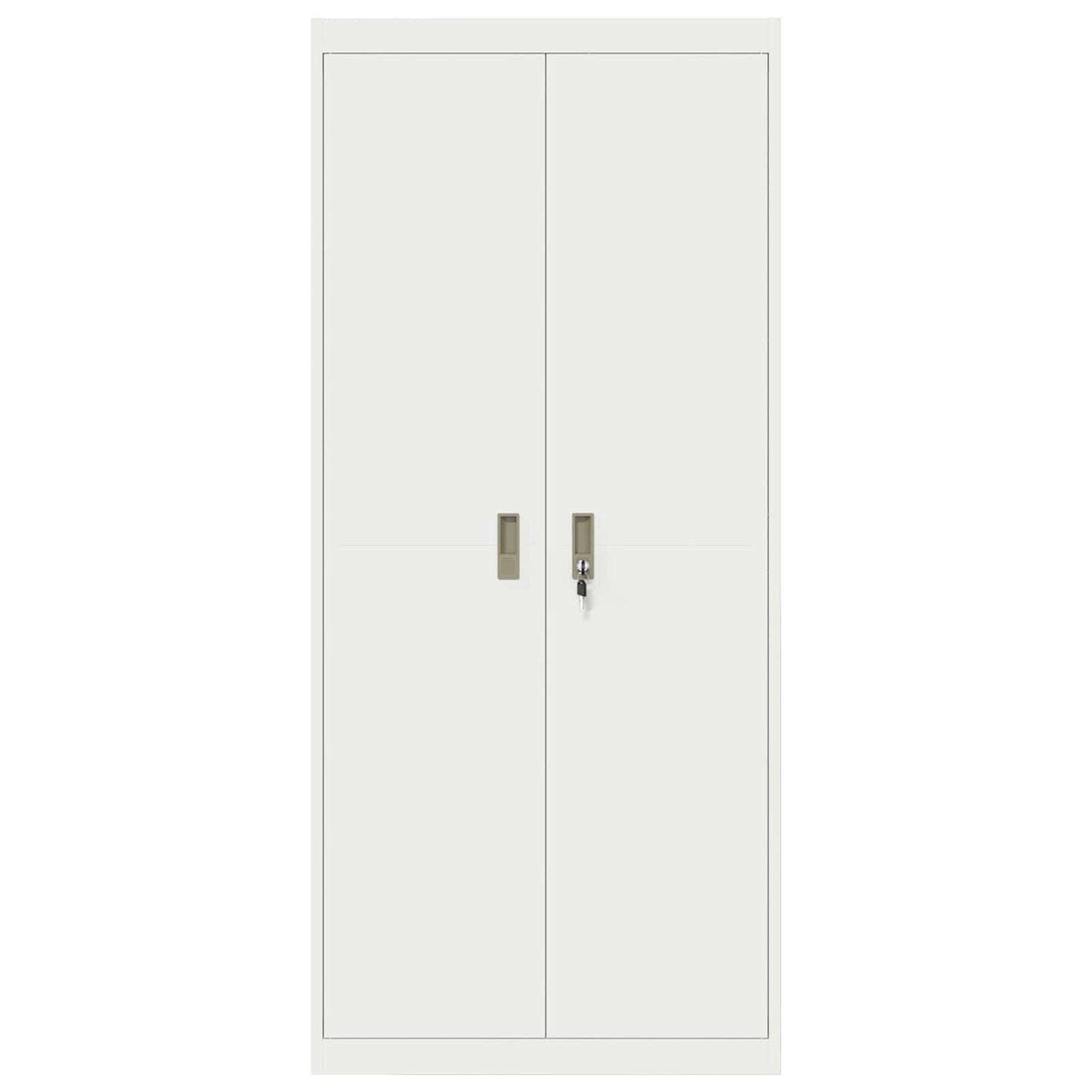 Aufbewahrungsschrank Weiß 80 x 40 x 180 cm Stahl